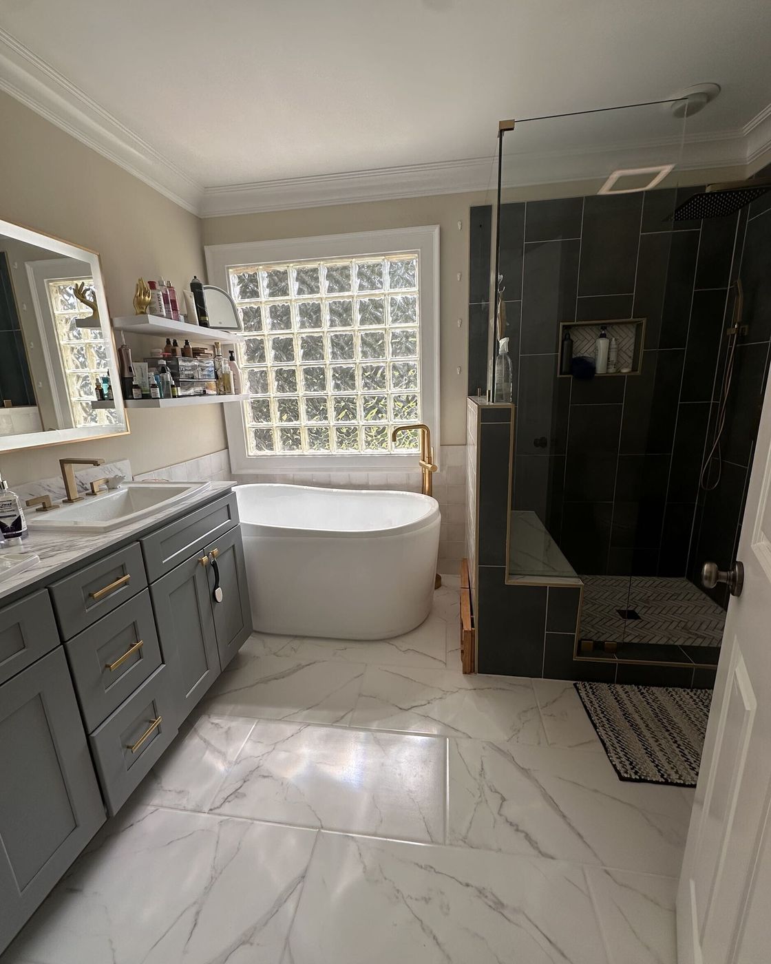 After: a primary bathroom remodel